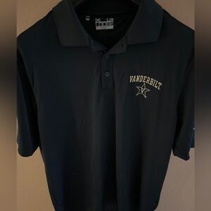 Vanderbilt Commodores Polo Shirt Mens Large  Black Golf Loose Fit Mint Golf